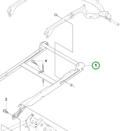 Husqvarna szerelékkeret C94 C103 szürke R 214TC, R 216T AWD riderhez robbantott ábra