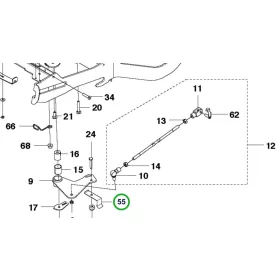 Husqvarna szíjvezető automata szíjfeszítőhöz P 524, P 524 EFI riderhez robbantott ábra