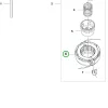Husqvarna damilfej fedél T25B 520iLX szegélyvágóhoz robbantott ábra