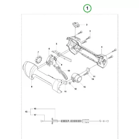 Husqvarna gázkar 525LK szegélyvágóhoz robbantott ábra