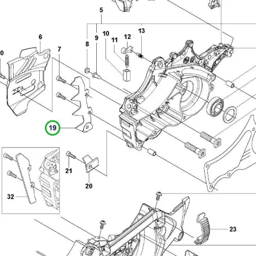 Husqvarna rönktámasz 550 XP, 545 láncfűrészhez robbantott ábra