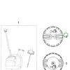 Husqvarna tanksapka 125B, 125BVx lombfúvóhoz robbantott ábra
