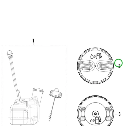 Husqvarna tanksapka 125B, 125BVx lombfúvóhoz robbantott ábra