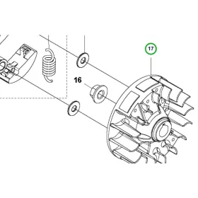 Husqvarna lendkerék 525LK, 525RX fűkaszához robbantott ábra