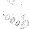 Husqvarna berántó kötéldob 525PT5S ágvágóhoz robbantott ábra