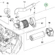 Husqvarna légszűrő nagyméretű P 525D, P 525DX, P 535HX riderhez robbantott ábra