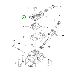 Husqvarna karburátor fedél 525LK, 525RX fűkaszához robbantott ábra