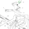 Husqvarna gázbiztosító 135, 140, 435, 440 láncfűrészhez robbantott ábra