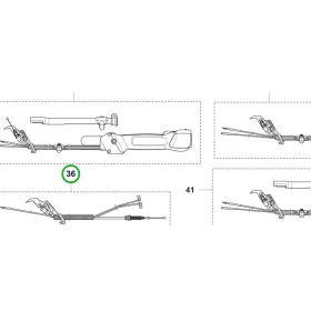 Husqvarna kábelköteg gázkarmarkolathoz 545FX fűkaszához robbantott ábra
