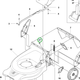 Husqvarna kábelkötöző 170x5 LC 247i, LC 347iVX fűnyíróhoz robbantott ábra