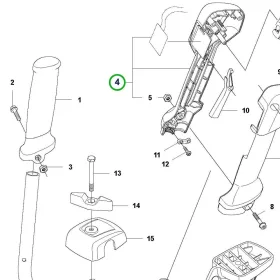Husqvarna markolat fél komplett 520iRX akkus fűkaszához robbantott ábra