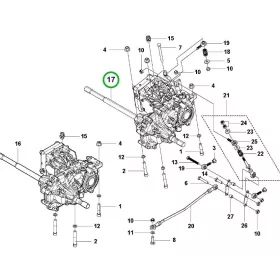 Husqvarna hidrosztatikus váltó KTM23SC P 525D, P 525DX riderhez robbantott ábra
