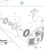 Husqvarna berántó komplett 450 láncfűrészhez robbantott ábra