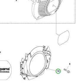 Husqvarna hűtőlevegő terelő 545RXT fűkaszához robbantott ábra