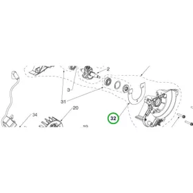 Husqvarna motortömítés 32. pozíció 129C, 129LK szegélyvágóhoz robbantott ábra