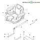 Husqvarna ülés mikrokapcsoló P 520D, P 525D riderhez robbantott ábra