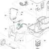 Husqvarna kábelköteg alsó vázhoz Automower 305 robotfűnyíróhoz robbantott ábra