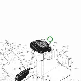 Husqvarna burkolat LC 356V, LC 356 AWD, LC 56 fűnyíróhoz robbantott ábra
