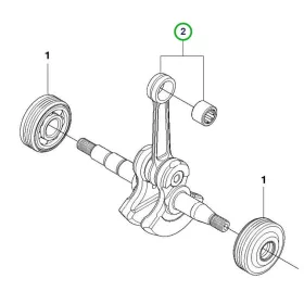 Husqvarna főtengely 120 Mark II, 235, 236, 240 láncfűrészhez robbantott ábra
