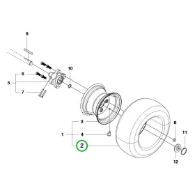 Husqvarna gumiabroncs 200 R400 R 418TsX AWD riderhez robbantott ábra