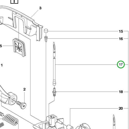 Husqvarna benzincső készlet 120 Mark II, 235, 236, 240 láncfűrészhez robbantott ábra