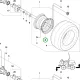 Husqvarna keréktárcsa perem P 525D, P 525DX, P 535HX riderhez robbantott ábra