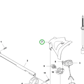 Husqvarna tartályburkolat fedél 545RXT fűkaszához robbantott ábra
