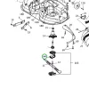 Husqvarna késtartó vágóasztal TS 342, TC 342, TS 346 fűnyírótraktorhoz robbantott ábra