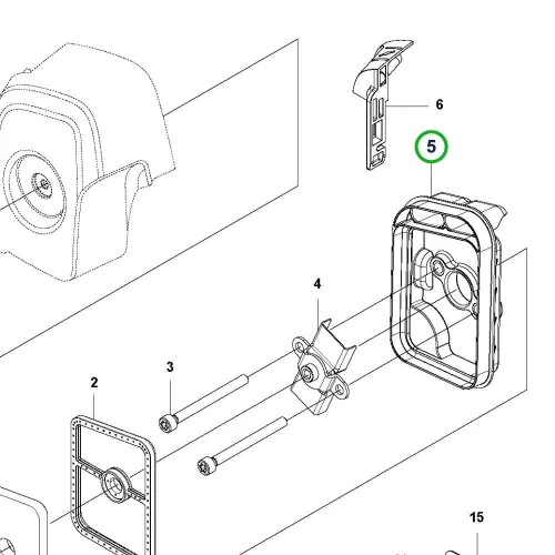 Husqvarna légszűrőház 525LK, 525RX fűkaszához robbantott ábra