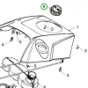 Husqvarna tanksapka racsnis 2 1/4 col ST 131, ST 151 hómaróhoz robbantott ábra