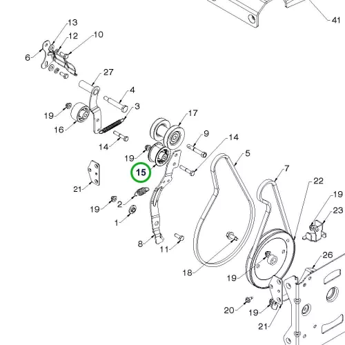 Husqvarna szíjtárcsa ST 224, ST 227, ST 230 hómaróhoz robbantott ábra