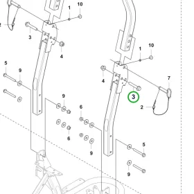 Husqvarna csavar M16x90 P 524X, P 524X EFI, P 524 riderhez robbantott ábra