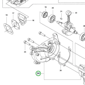 Husqvarna forgattyúház 525LK, 525RX fűkaszához robbantott ábra