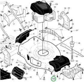 Husqvarna vállascsavar 5/16" x 1,375" LC 56 AWD, LC 356 AWD fűnyíróhoz robbantott ábra