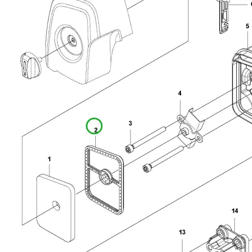 Husqvarna légszűrő filc 525HE4, 525PT5S sövényvágóhoz robbantott ábra