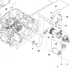 Husqvarna légszűrőbetét végfedéllel P 520D, P 520DX riderhez robbantott ábra