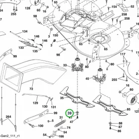 Husqvarna lapos alátét 7/16 col TC 342, TC 142T fűnyírótraktorhoz robbantott ábra