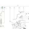 Husqvarna benzincső 365, 372 XP, 576 XP láncfűrészhez robbantott ábra
