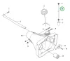 Husqvarna benzincső tartályhoz 280 mm 345FX, 343R fűkaszához robbantott ábra