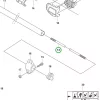 Husqvarna hajtótengely 1515 mm 525RX Mark II fűkaszához robbantott ábra