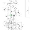 Husqvarna szíjfeszítő görgő R 214C, R 214TC, R 216 AWD riderhez robbantott ábra