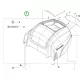 Husqvarna motorháztető komplett P 520D, P 525D, P 520DX riderhez robbantott ábra