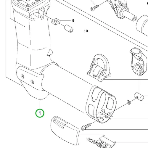 Husqvarna felfüggesztő szerkezet komplett 555RXT fűkaszához robbantott ábra