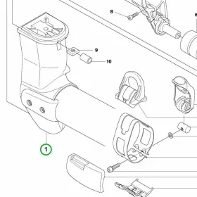 Husqvarna felfüggesztés ház komplett 555FXT tisztítófűrészhez robbantott ábra