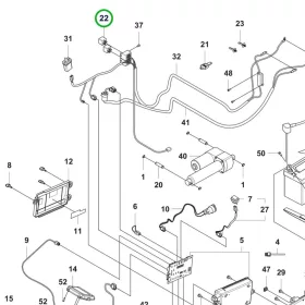 Husqvarna relé 30A vázemeléshez P 524X, RC 318T riderhez robbantott ábra