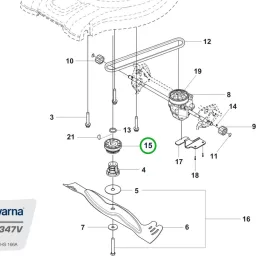 Husqvarna XE30 tengely LC 347V, LC 347VE, LC 551VQ fűnyíróhoz robbantott ábra
