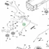 Husqvarna hosszú kuplung kar TS 346, TC 342, TC 338 fűnyírótraktorhoz robbantott ábra