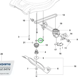 Husqvarna persely LC 347V, LC 347VE, LC 353VE fűnyíróhoz robbantott ábra