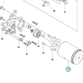 Husqvarna motor 1000 W 36 V ferde tengelyű 120i láncfűrészhez robbantott ábra