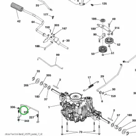 Husqvarna szíjterelő kar TC 138, TC 238T, TC 342T fűnyírótraktorhoz robbantott ábra